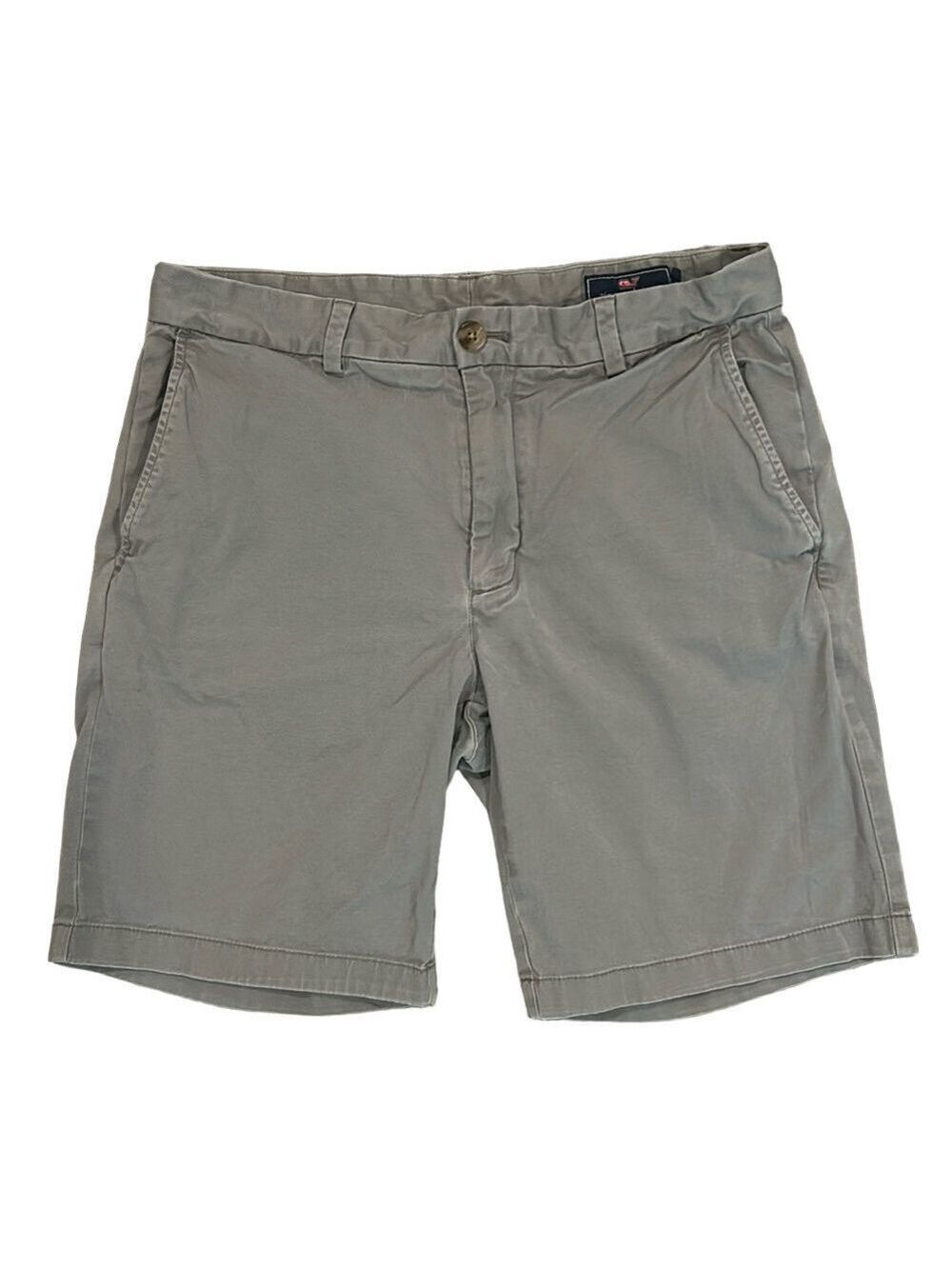 Vineyard Vines 9 Inch Stretch Breaker Shorts in Light Gray Size 32